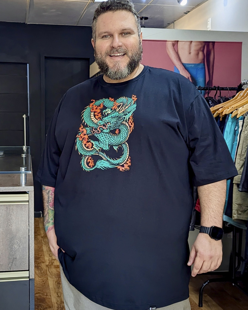 Camisa Malha careca com estampa Serpente