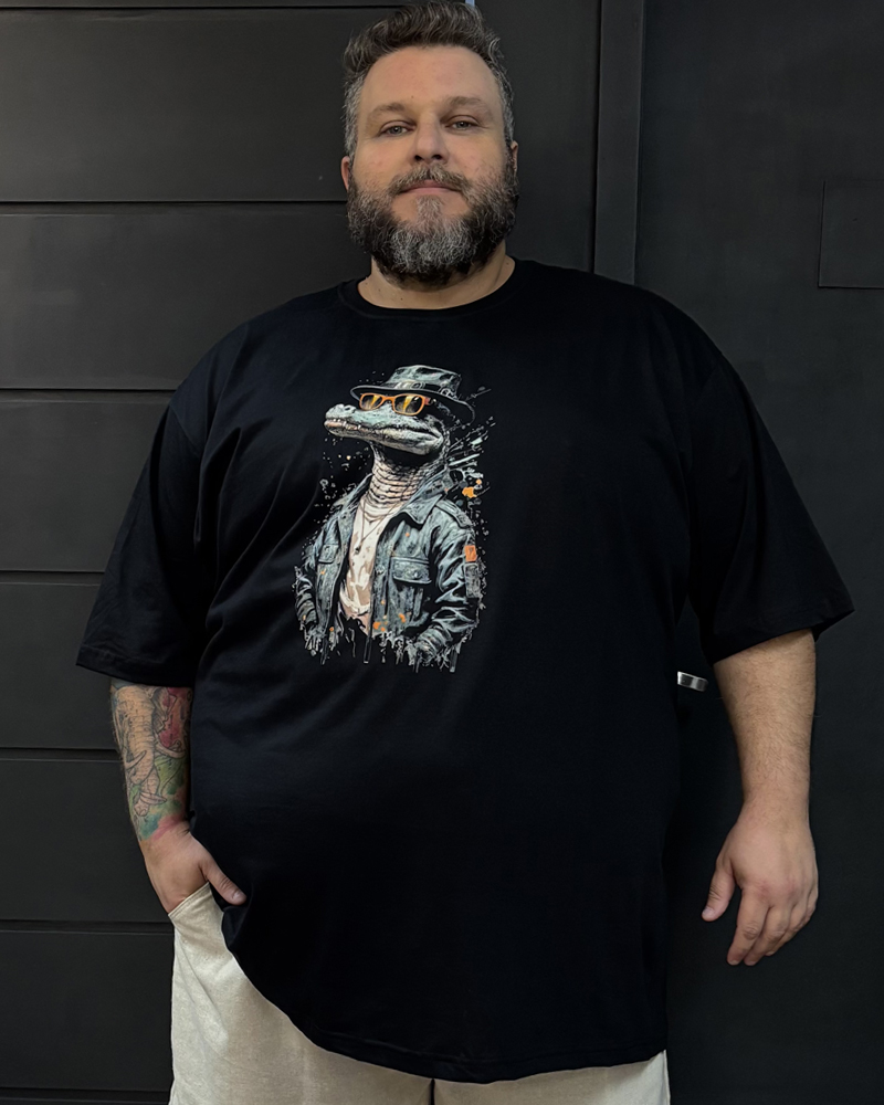 Camisa Malha estampada Crocodilo