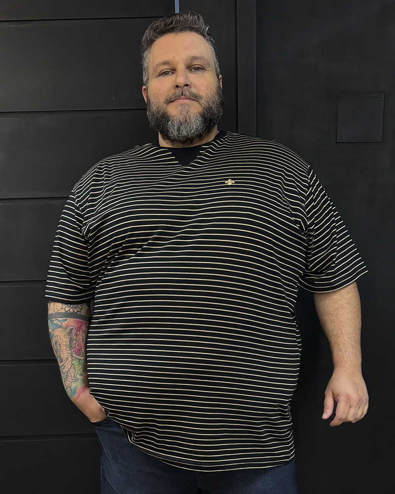 Camisa Olimpica fio tinto listrada