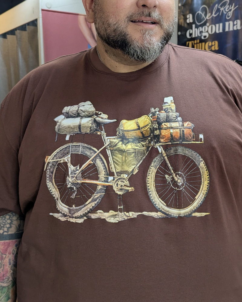 Camisa com Estampa Algodão Delrey Marrom - Imagem 2