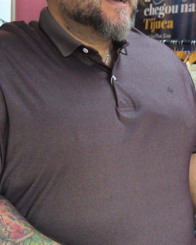 Camisa Polo Diferenciada Visco Tech - Marrom - Imagem 2